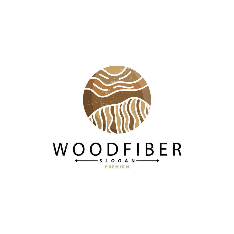 Holz Logo, Holz Ballaststoff Rinde Schicht Vektor, Baum Kofferraum Inspiration Illustration Design vektor