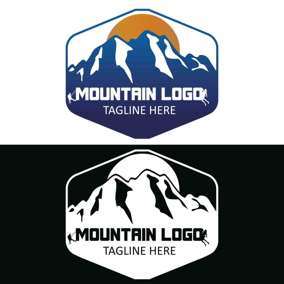 Berg steigen Logo vektor