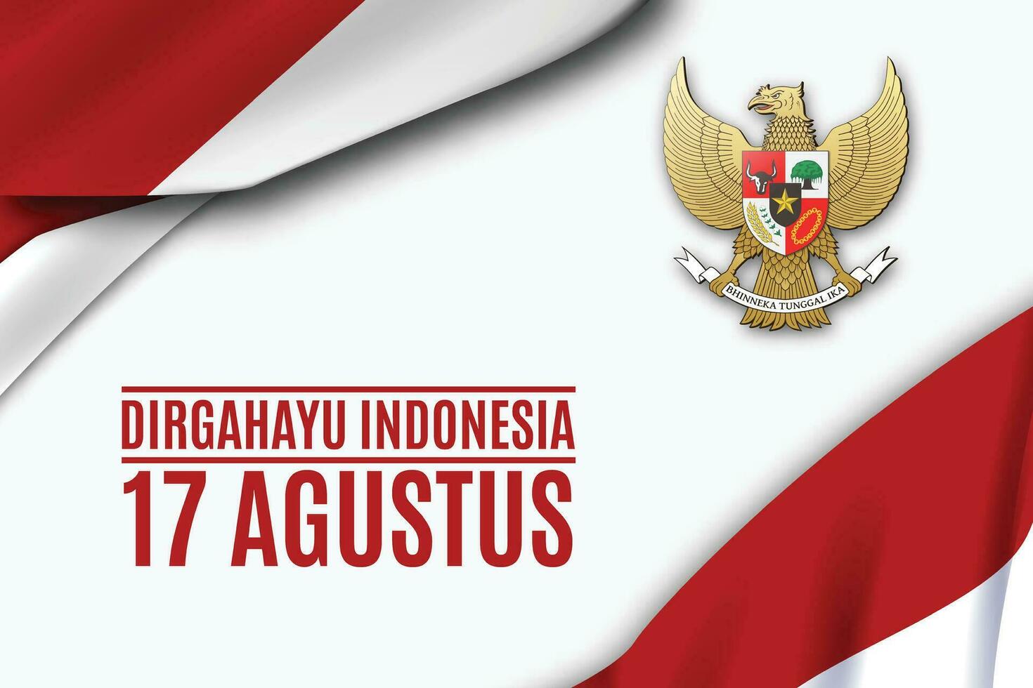 Indonesien Unabhängigkeit Tag 17 Agustus Vorlage Hintergrund vektor