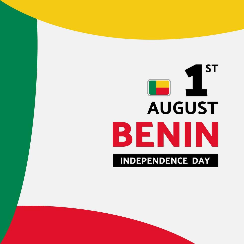 Benin Unabhängigkeit Tag, August 01 vektor