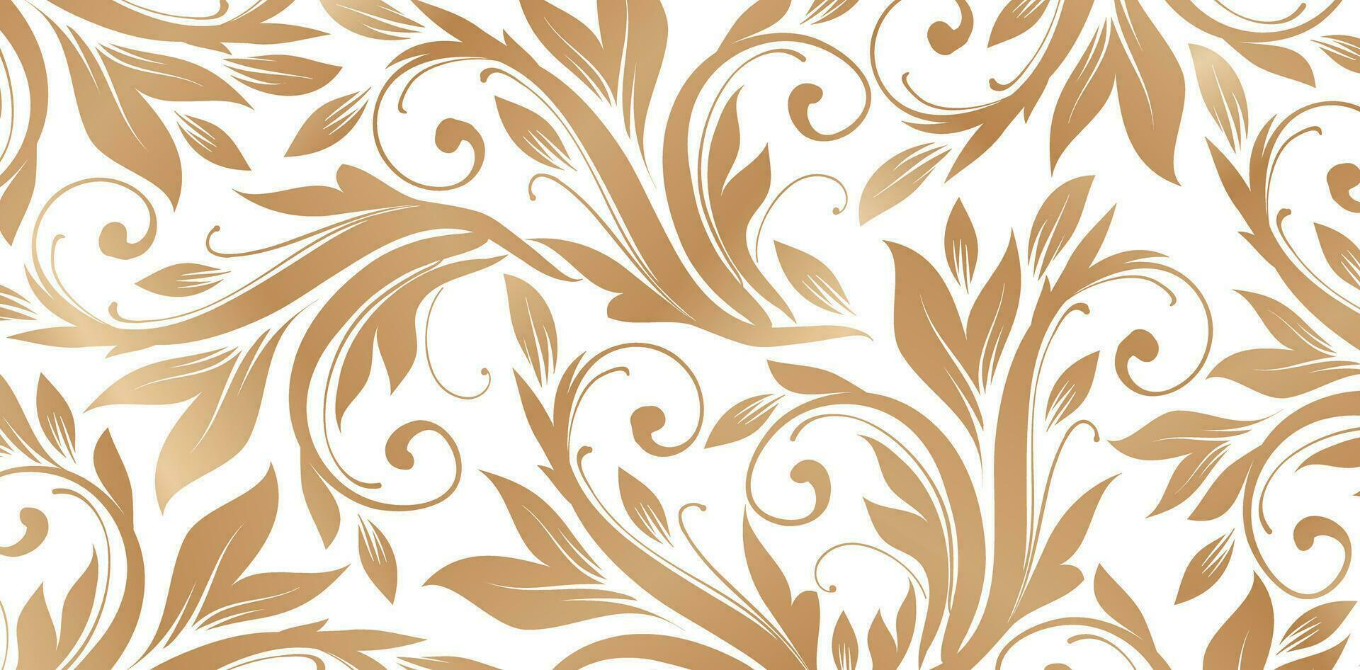 Vektor Illustration nahtlos Muster mit Zier golden Farben zum modisch modern Hintergrund oder Textil, Buch Abdeckungen, Digital Schnittstellen, druckt Designs Vorlagen Materialien, Hochzeit Einladungen