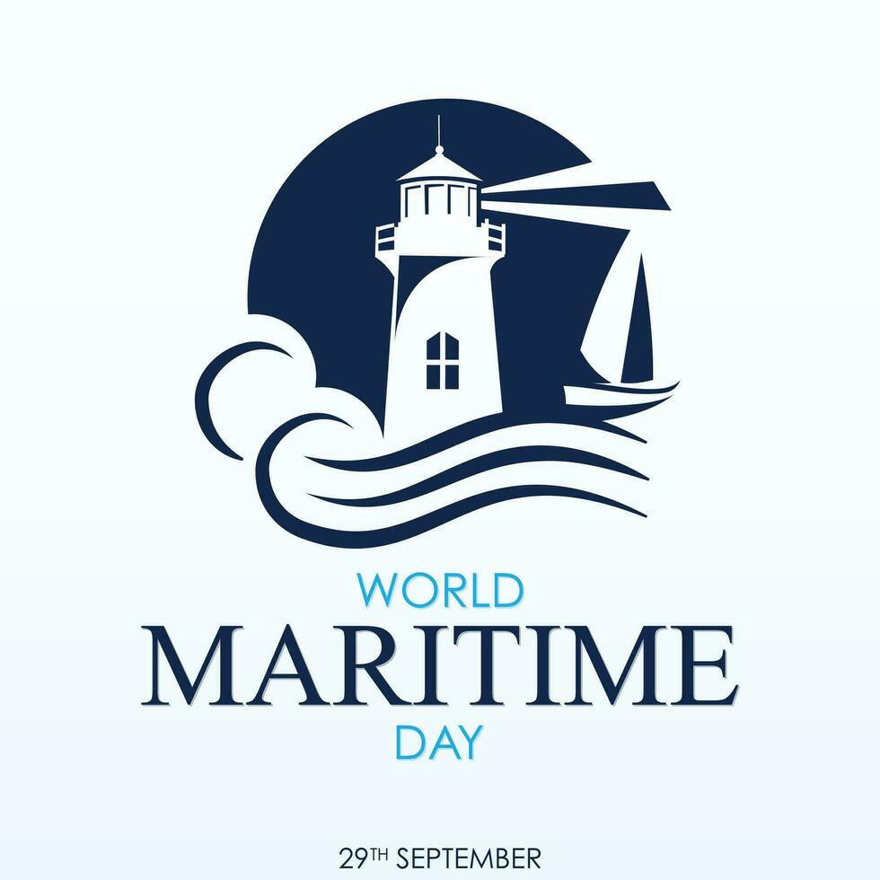 Welt maritim Tag Banner oder Sozial Medien Post Vorlage vektor