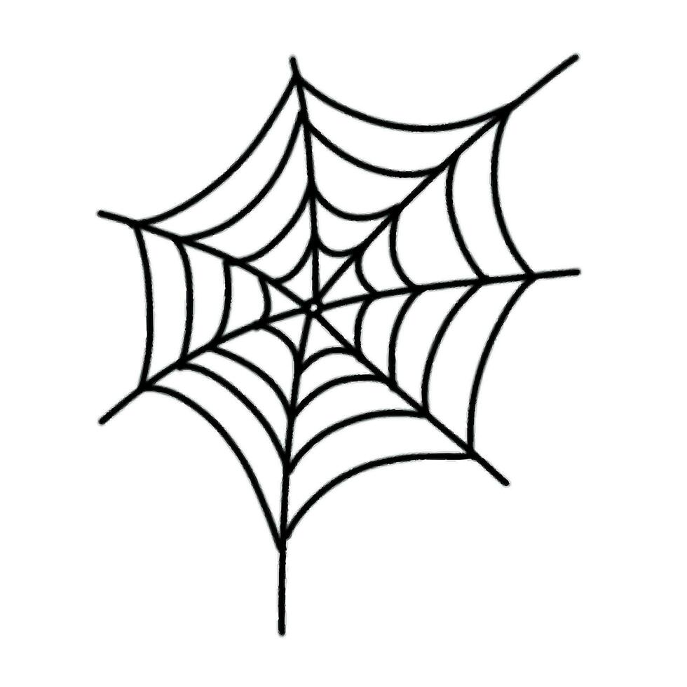 halloween design element - en spindelnät. isolerat på vit bakgrund vektor