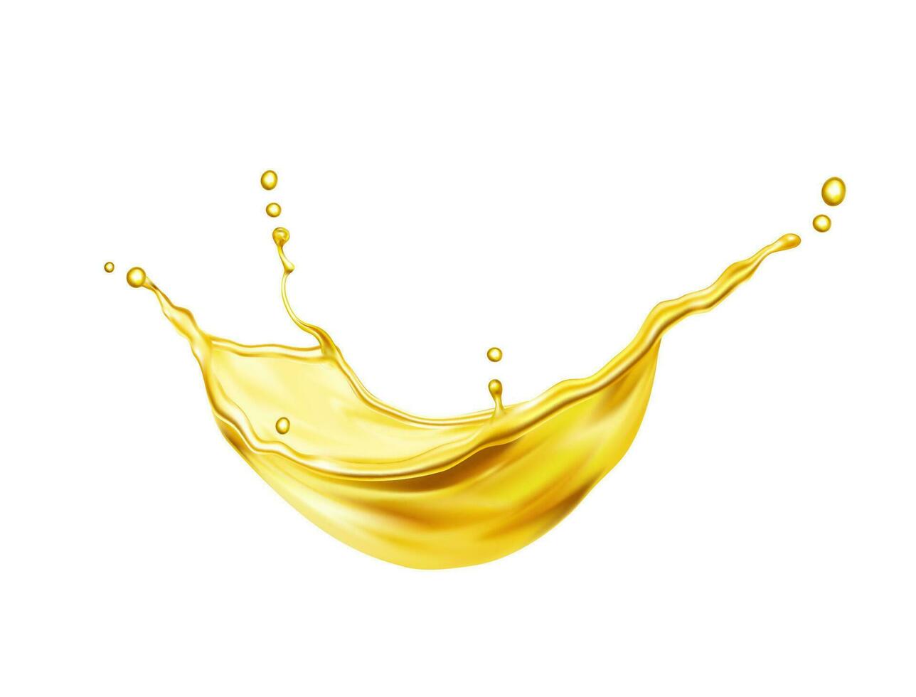 realistisk flytande gul olja, öl eller juice stänk vektor