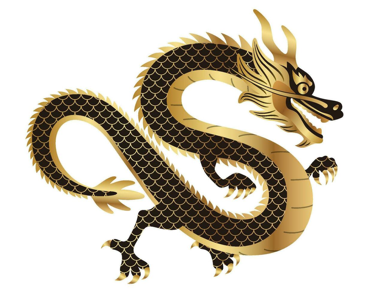 Jahr von das Drachen Vektor Tierkreis Symbol Illustration isoliert auf ein Weiß Hintergrund.