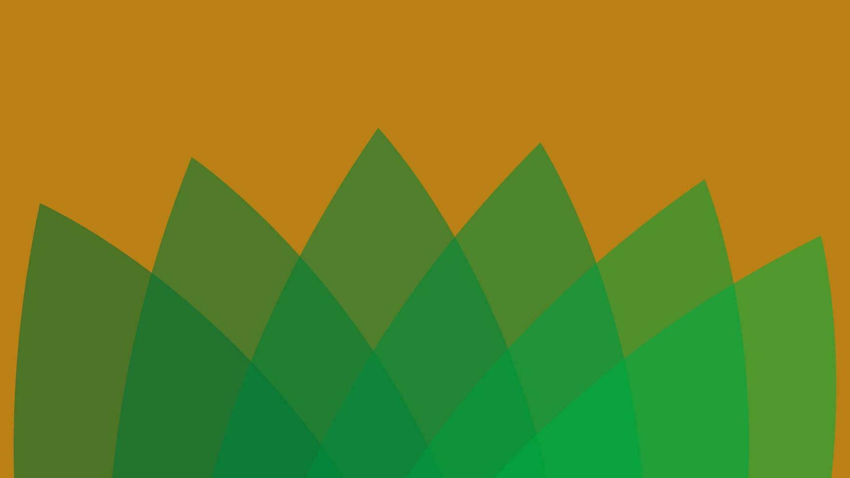 grön orange enkel och rena överlappande kronblad abstrakt bakgrund illustration vektor