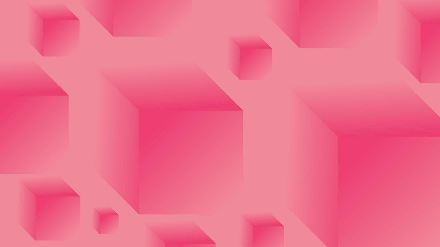 4k Ultra hoch Definition modern abstrakt Hintergrund, Würfel Form, Rosa Farbe, verwenden zum dekorativ, Illustration, Hintergrund, Hintergrund, Hintergrund. vektor