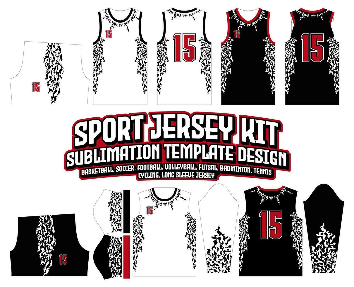 Feuer Stammes- Kennzeichen Jersey Design Sportbekleidung Hintergrund vektor