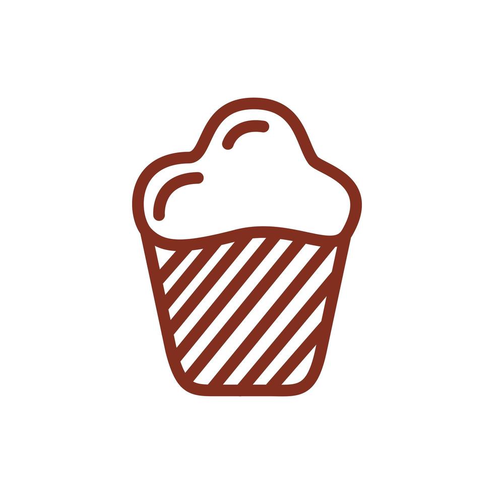 Symbol für den köstlichen süßen Cupcake-Stil vektor