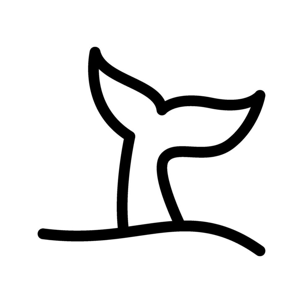 Wal Schwanz Symbol Vektor Symbol Design Illustration