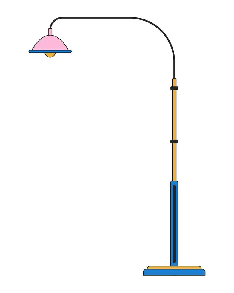 gatlykta lampa posta platt linje Färg isolerat vektor objekt. gata ljus pelare. gatlykta. redigerbar klämma konst bild på vit bakgrund. enkel översikt tecknad serie fläck illustration för webb design