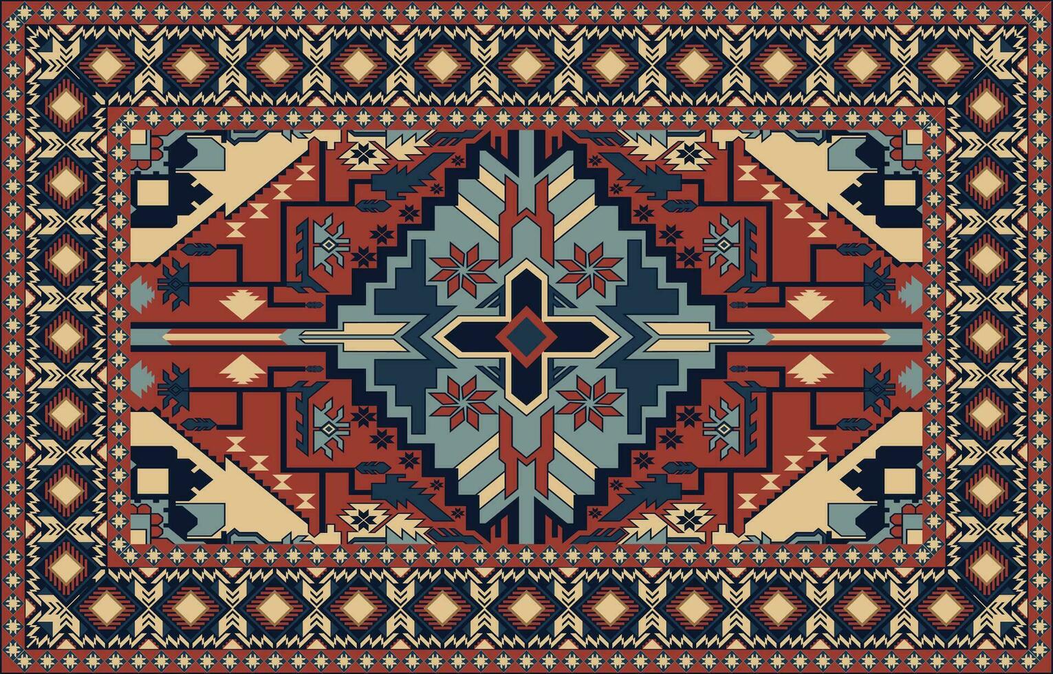 Stammes- Vektor Ornament. nahtlos afrikanisch Muster. ethnisch Teppich mit Sparren. aztekisch Stil. geometrisch Mosaik auf das Fliese, Majolika. uralt Innere. modern Teppich. geo drucken auf textile.ikat Muster