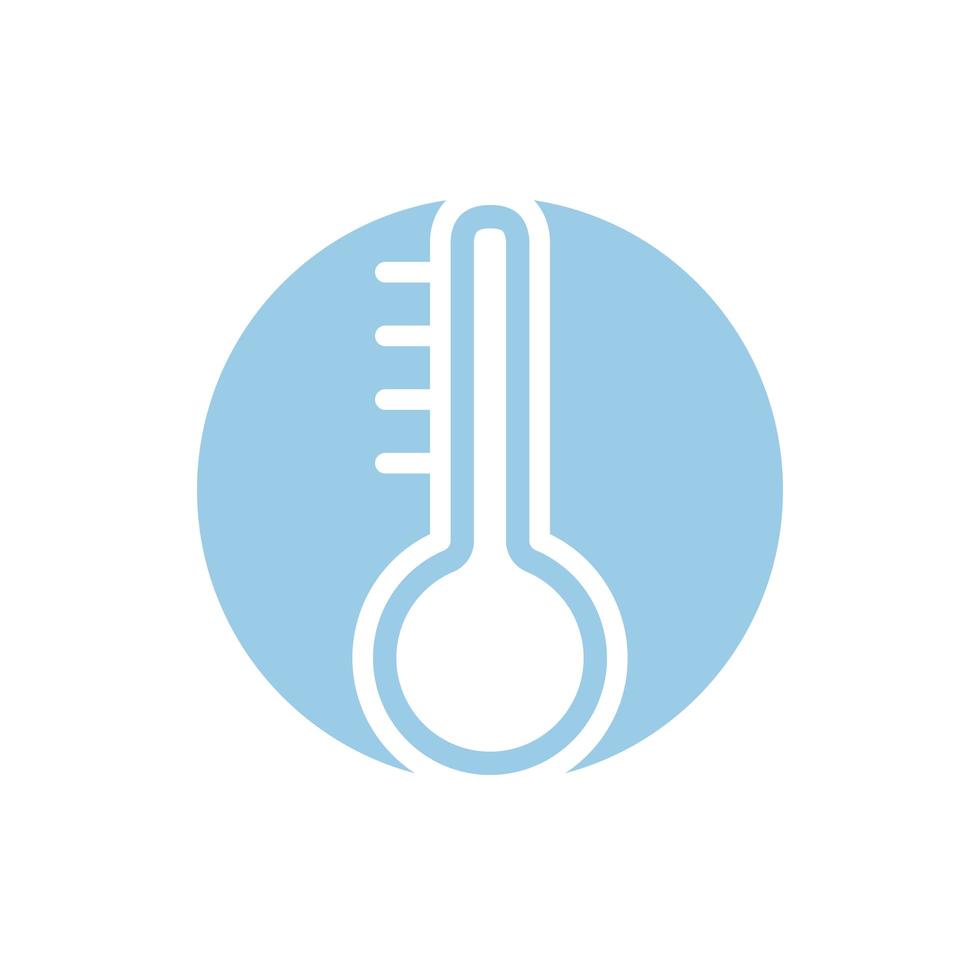 medicinsk termometer verktyg block stilikon vektor