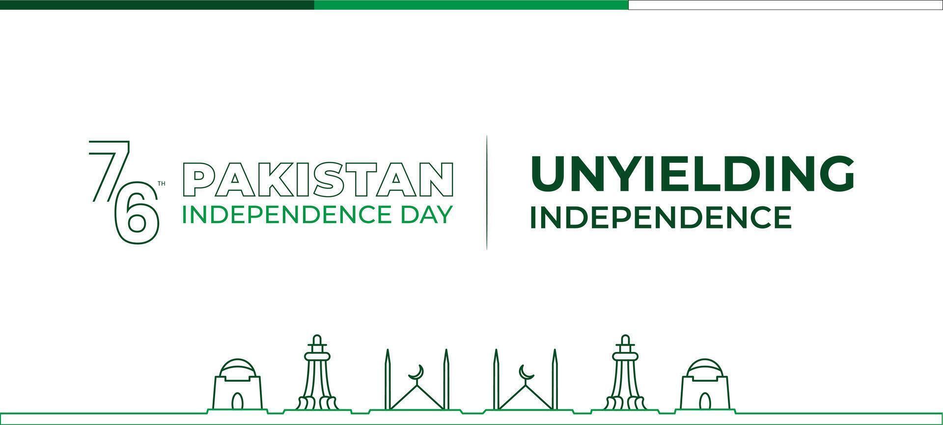 Pakistan Unabhängigkeit Tag Banner mit Design vektor