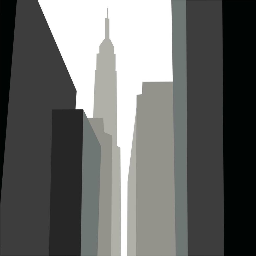 silhuett av urban byggnader i svart och vit. kan vara Begagnade för bakgrunder vektor