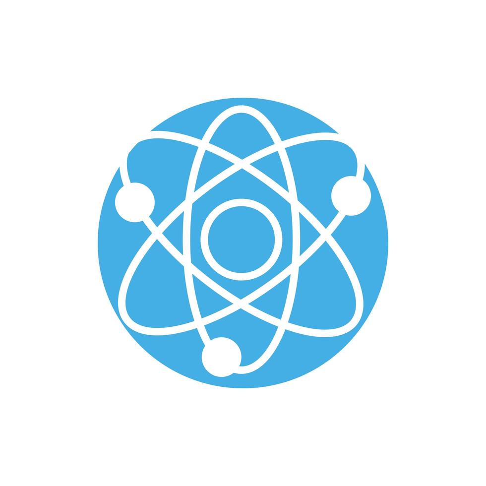 Atom medizinisches Symbol Blocksymbol vektor