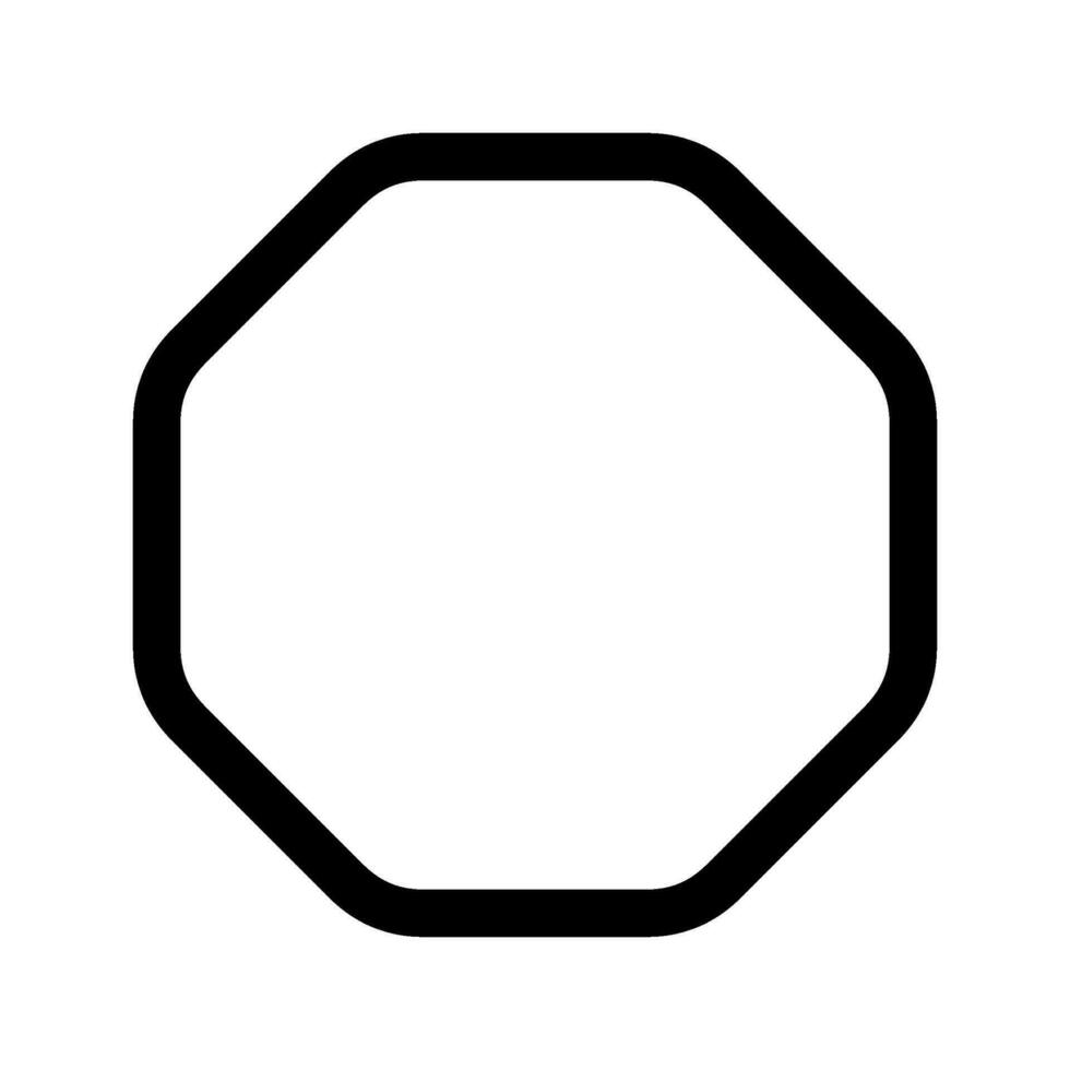 oktogon ikon vektor symbol design illustration