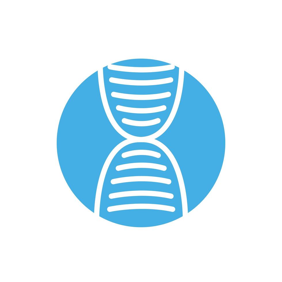 DNA-medizinisches Symbolblocksymbol vektor