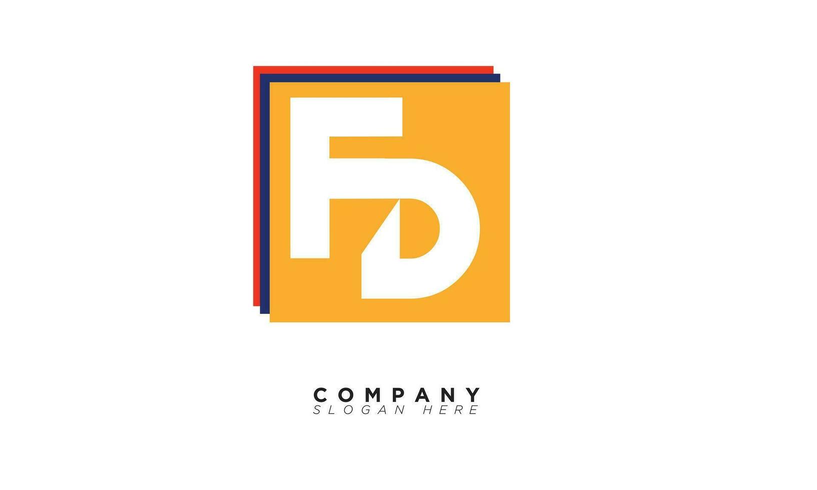 fd alfabetet bokstäver initialer monogram logotyp df, f och d vektor