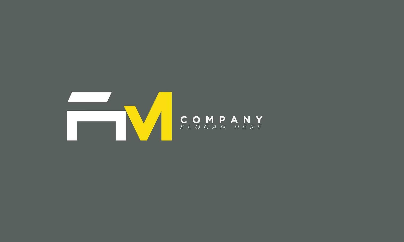fm alfabetet bokstäver initialer monogram logotyp mf, f och m vektor