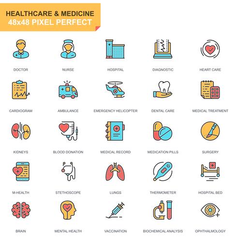 Gesundheitswesen und Medizin-Icon-Set vektor