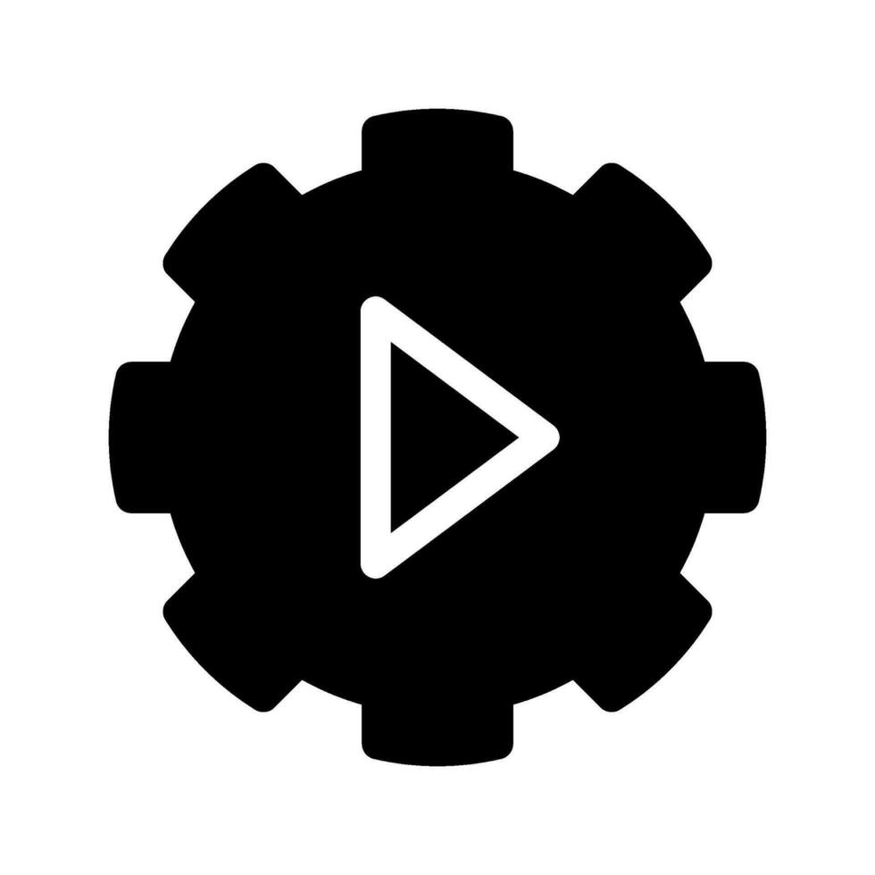 video inställningar ikon vektor symbol design illustration