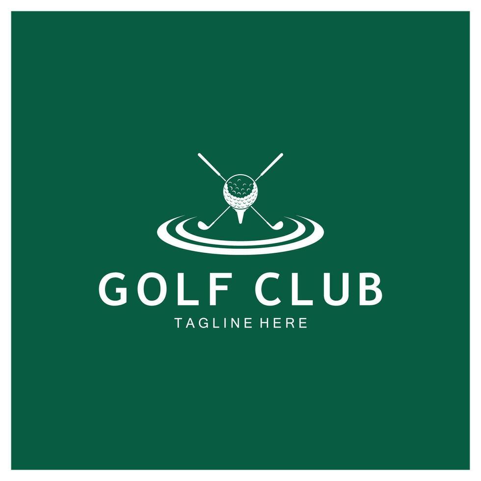 Golf Ball Logo, Golf Design Stock Logo, Logo zum Fachmann Golf Team, Golf Verein, Turnier, Golf Geschäft Geschäft, Golf Kurs, Veranstaltung vektor