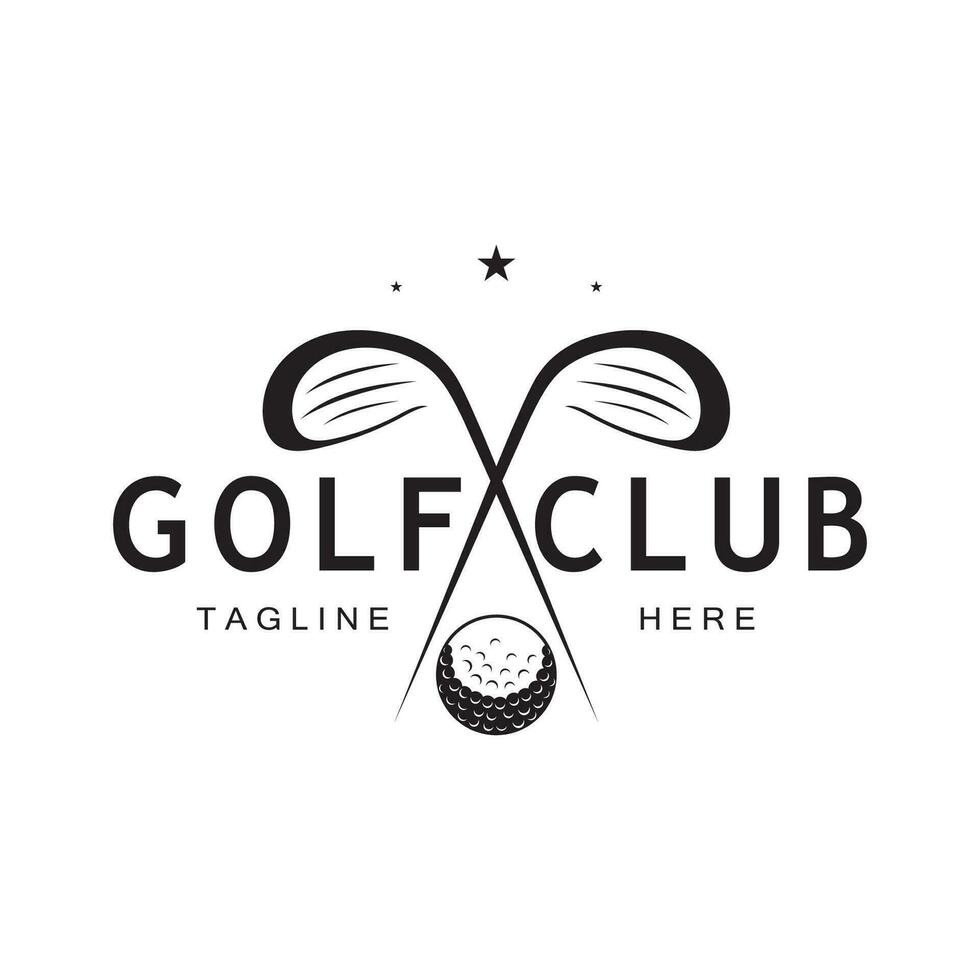 Golf Ball Logo, Golf Design Stock Logo, Logo zum Fachmann Golf Team, Golf Verein, Turnier, Golf Geschäft Geschäft, Golf Kurs, Veranstaltung vektor