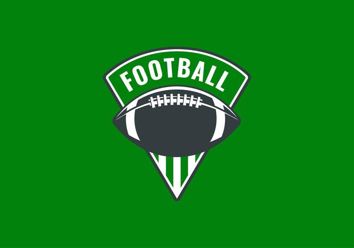 Amerikansk Fotboll Emblem Grön Stripe Vector