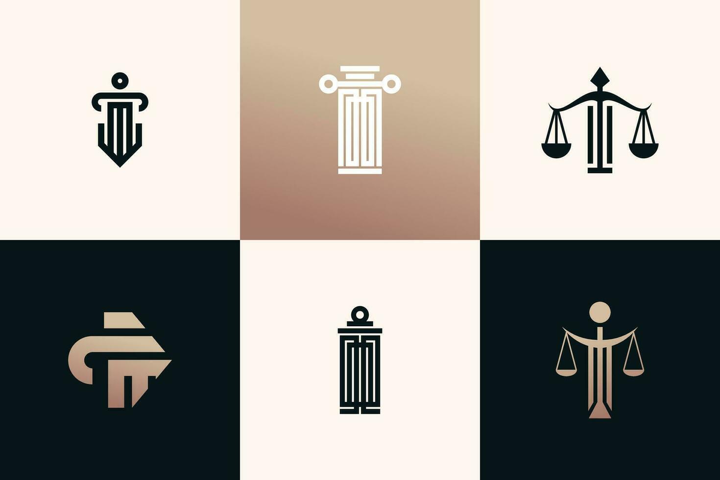 advokat logotyp samling med kreativ unik design vektor