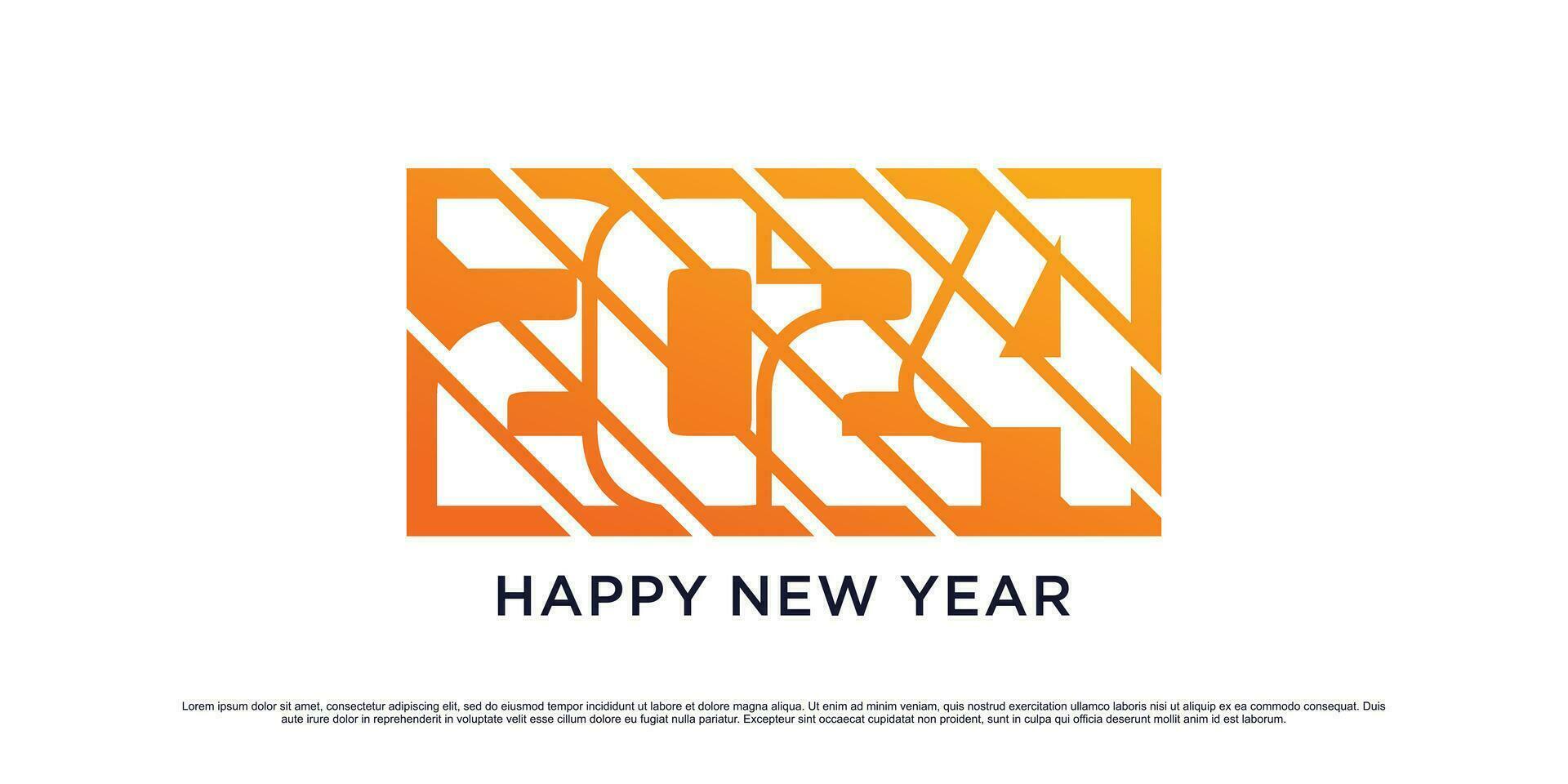 2024 glücklich Neu Jahr Logo Design Vorlage Vektor Illustration mit kreativ einzigartig Konzept