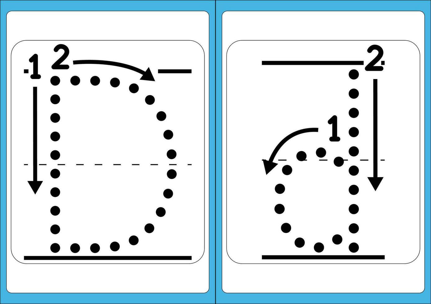 Alphabet Übung mit Karikatur Wortschatz zum Färbung Buch Illustration, Vektor