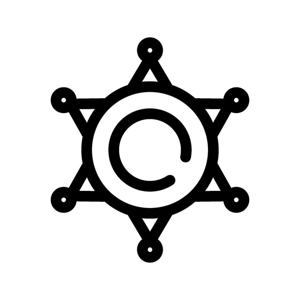 Sheriff Symbol Vektor Symbol Design Illustration
