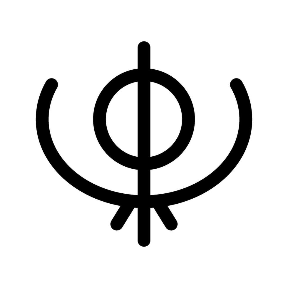 Sikhismus Symbol Vektor Symbol Design Illustration