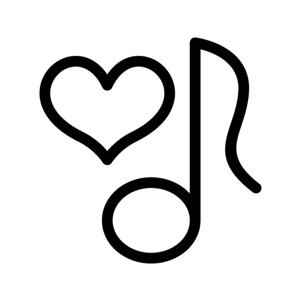 Liebe Musik- Symbol Vektor Symbol Design Illustration