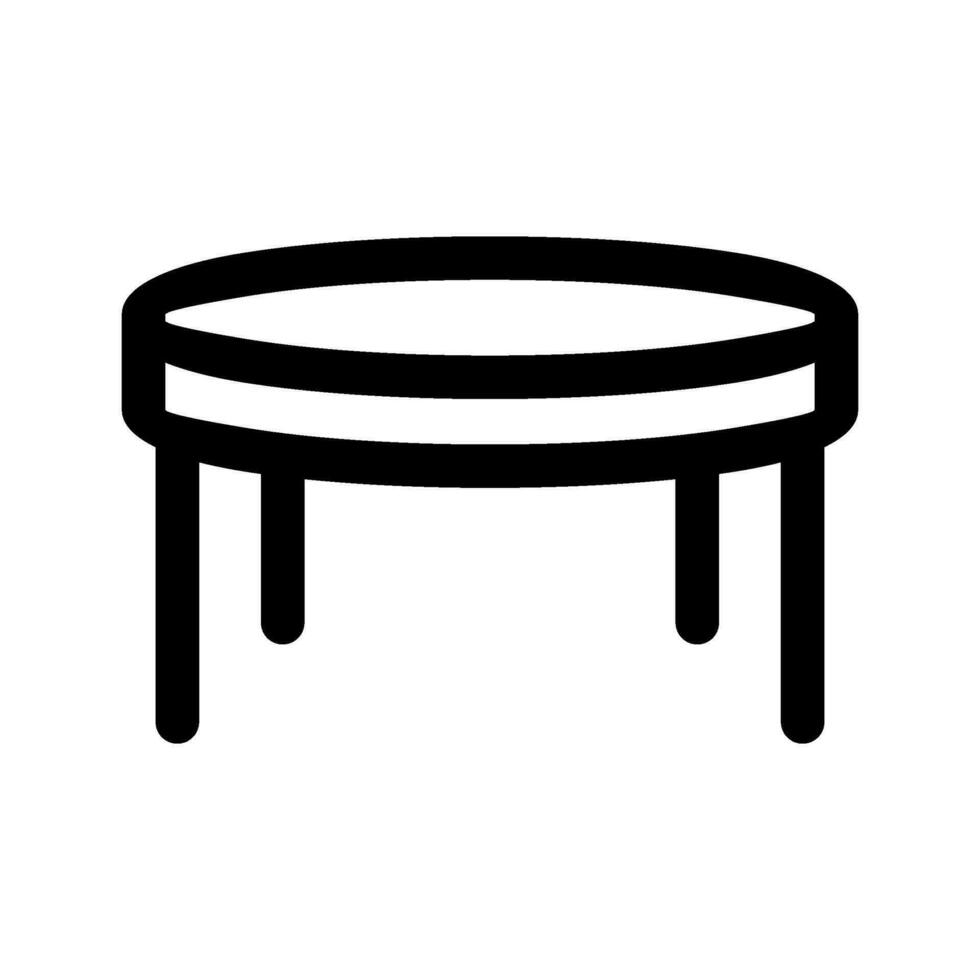 runden Tabelle Symbol Vektor Symbol Design Illustration