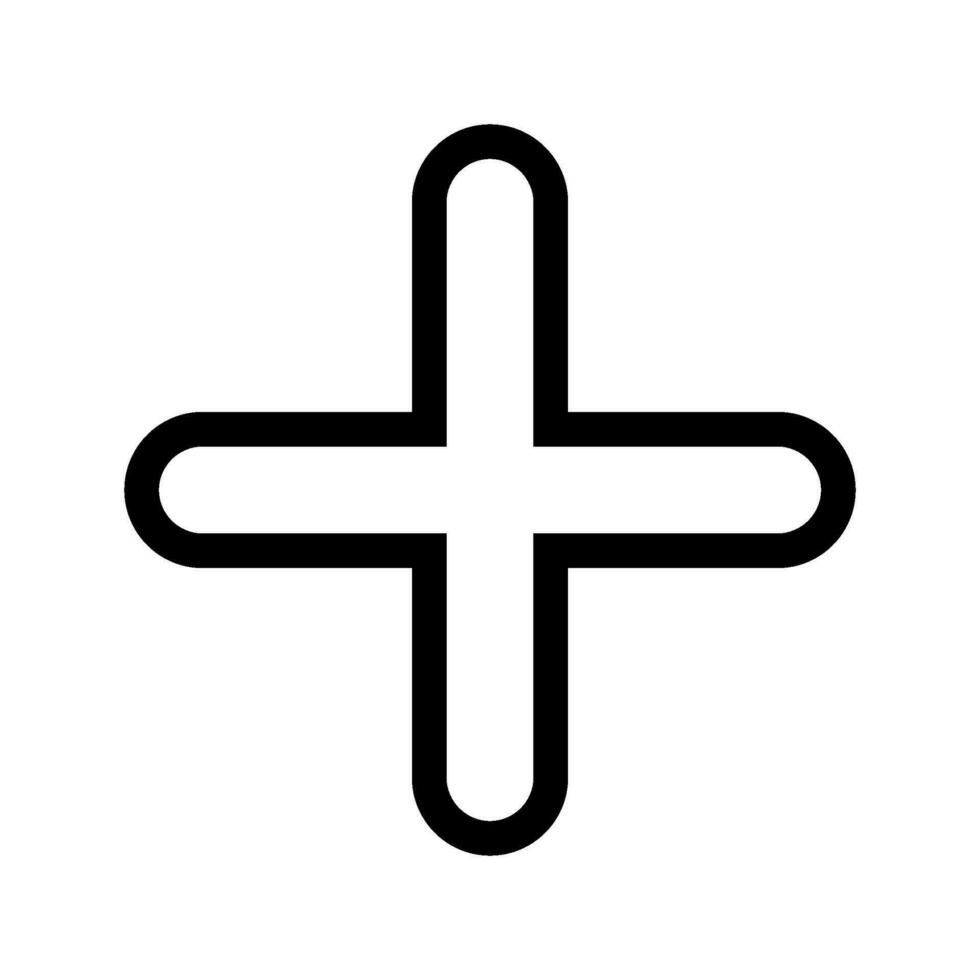 Plus Symbol Vektor Symbol Design Illustration