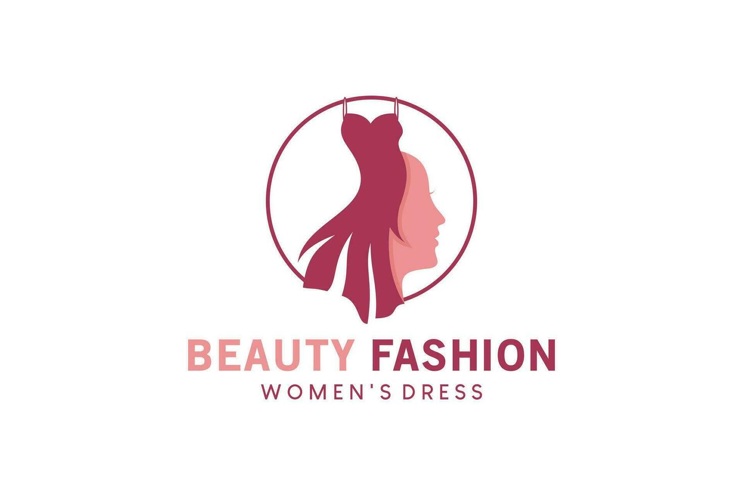 modern Frau Lebensstil Schönheit Kleid Logo Design vektor