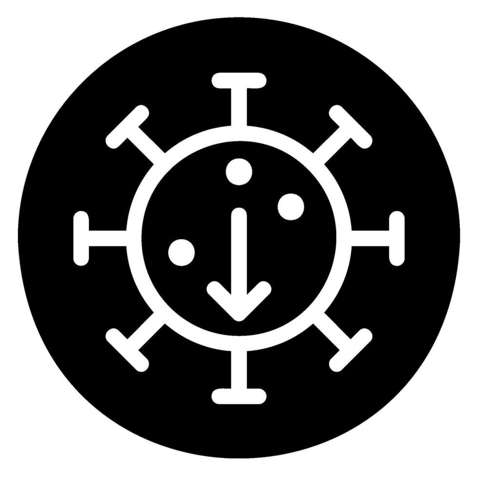 Pandemie-Glyphe-Symbol vektor