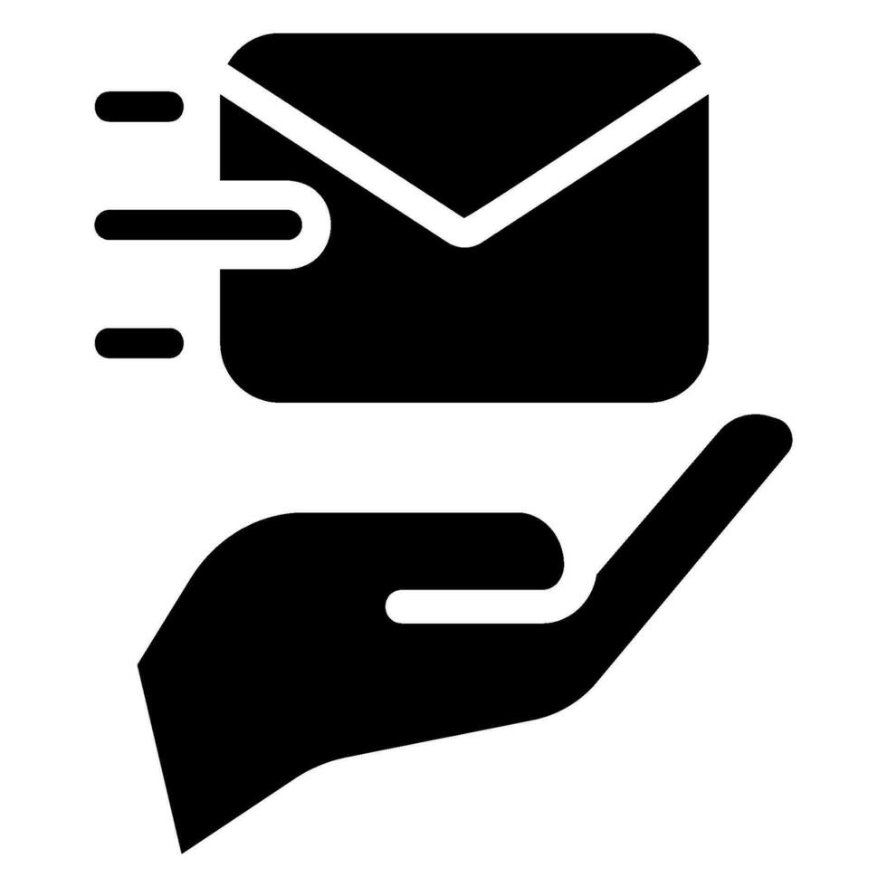 skicka e-post glyfikon vektor