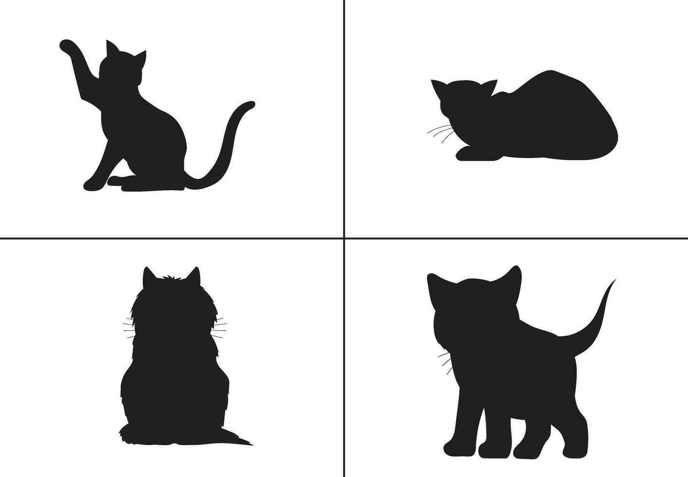 schwarze Katzen Symbol desgn vektor