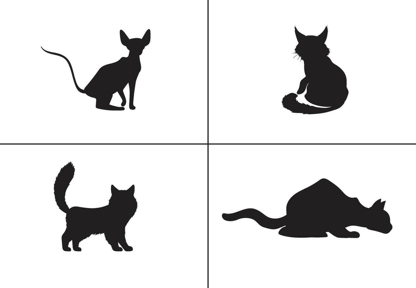 schwarze Katzen Symbol desgn vektor