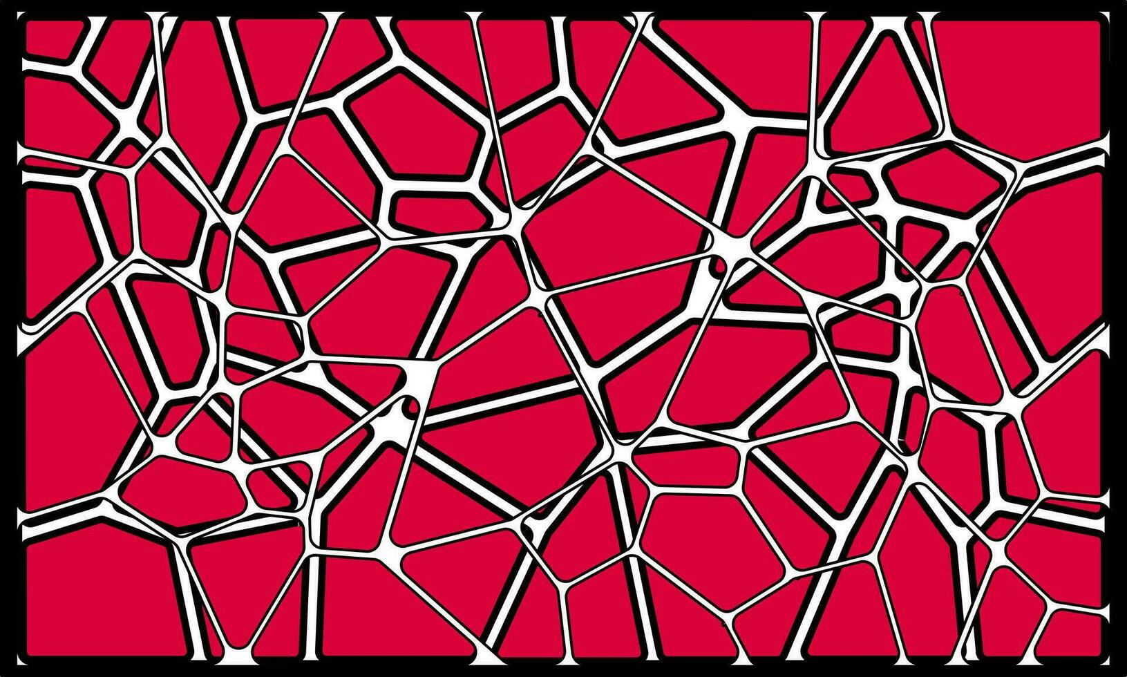 ein rot und schwarz voronoi geometrisch Muster mit Weiß Quadrate vektor