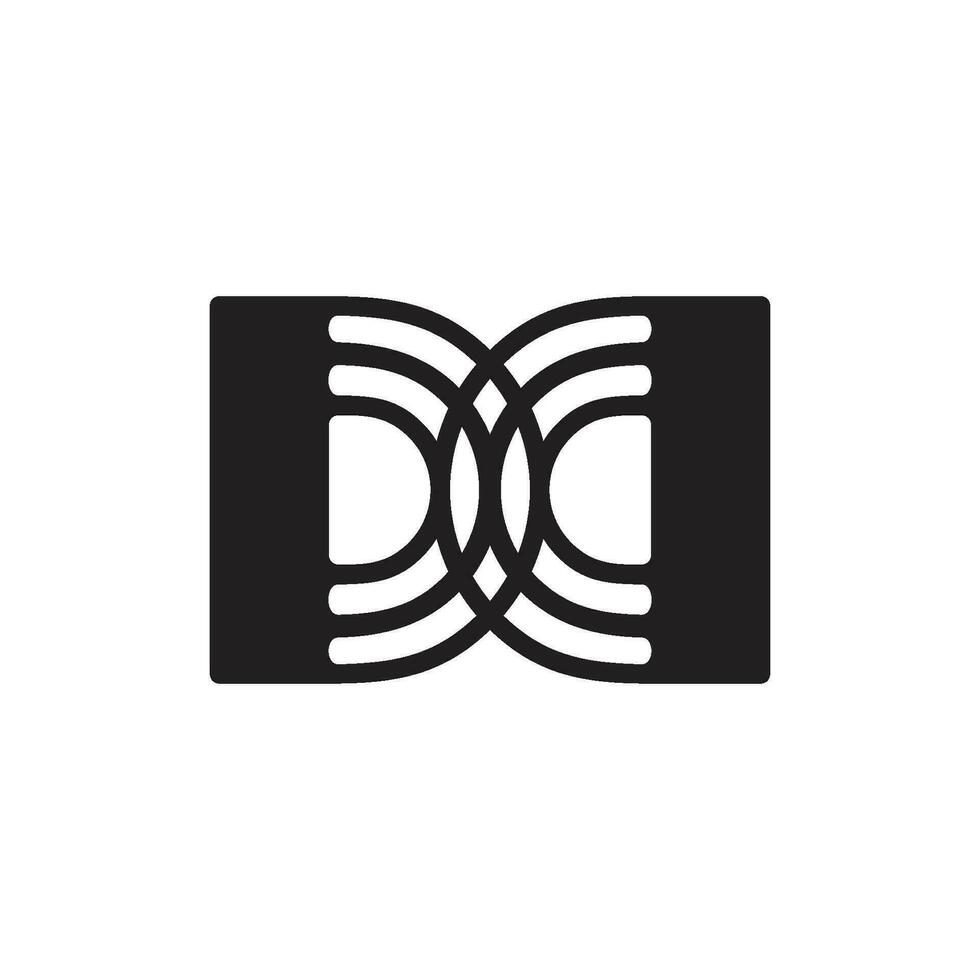 brev dd Ränder geometrisk logotyp vektor