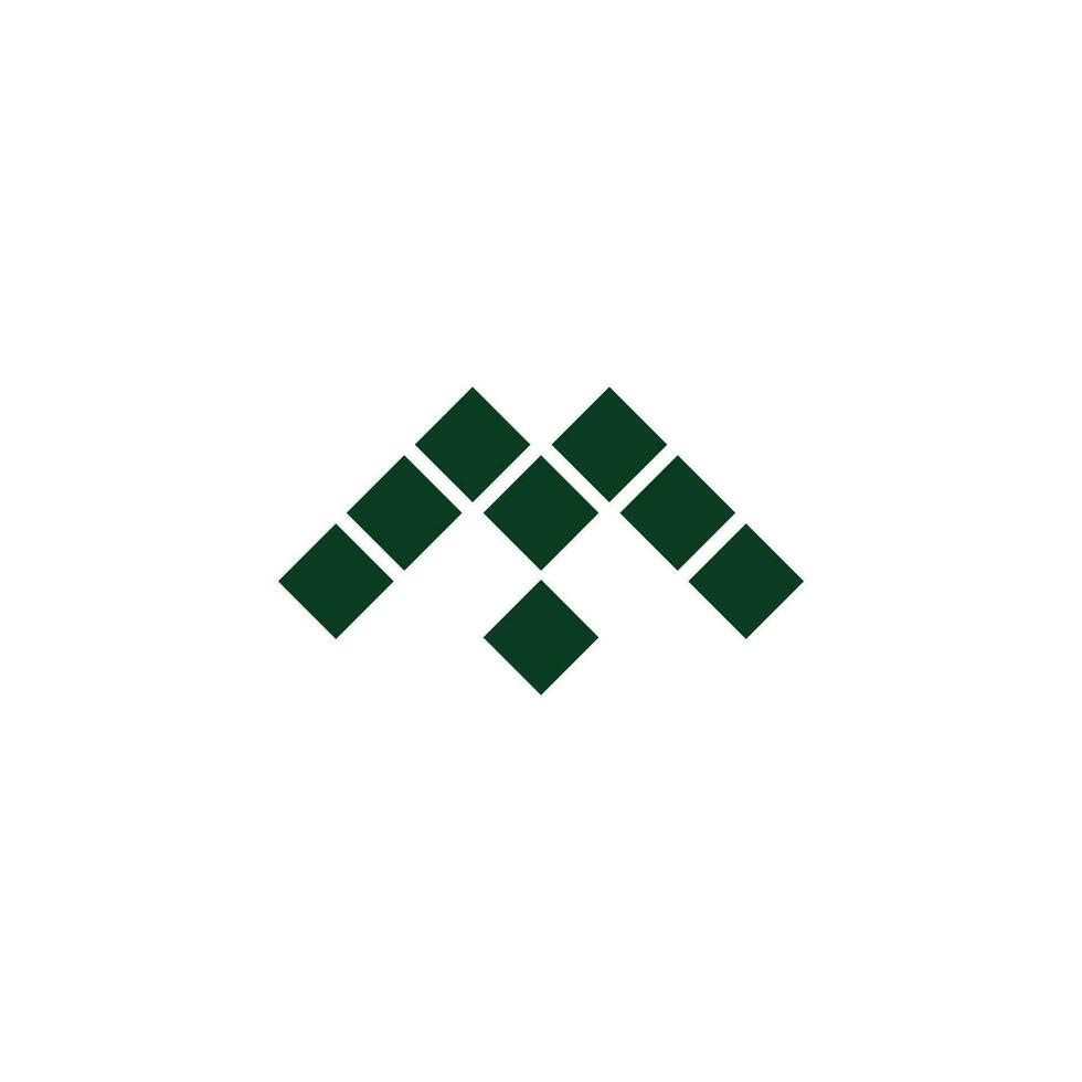 Brief m Quadrate Pixel Logo Vektor