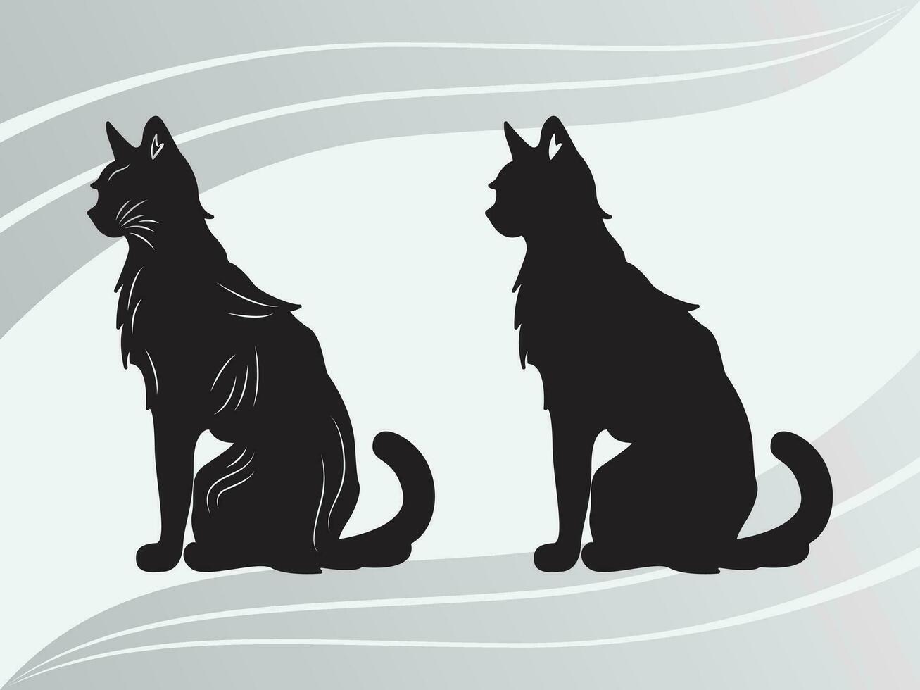 Katze, Kätzchen, Katze Folge, Katze Silhouette, Katze eps bündeln, schwarz Katze Folge, Haustier Clip Art vektor