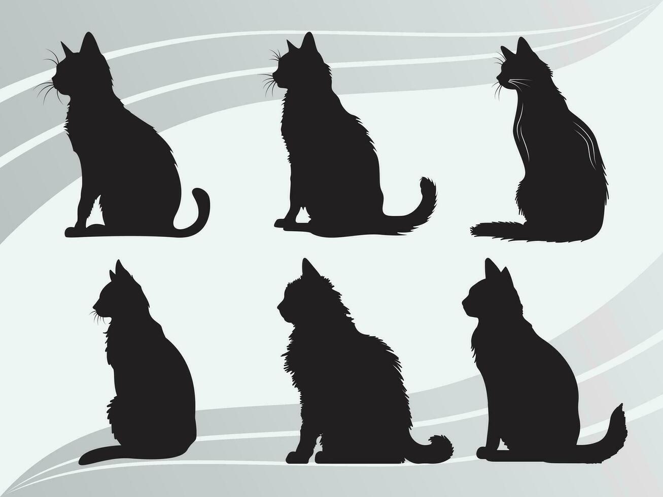 katt, pott, katt eps, katt silhuett, katt eps bunt, svart katt eps, sällskapsdjur ClipArt vektor