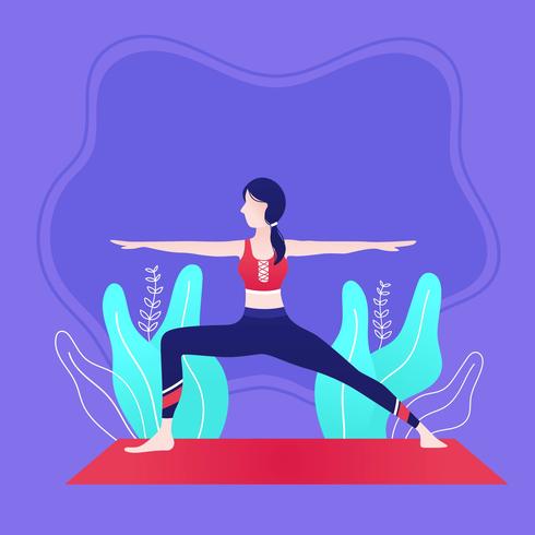 Yoga klass Vector