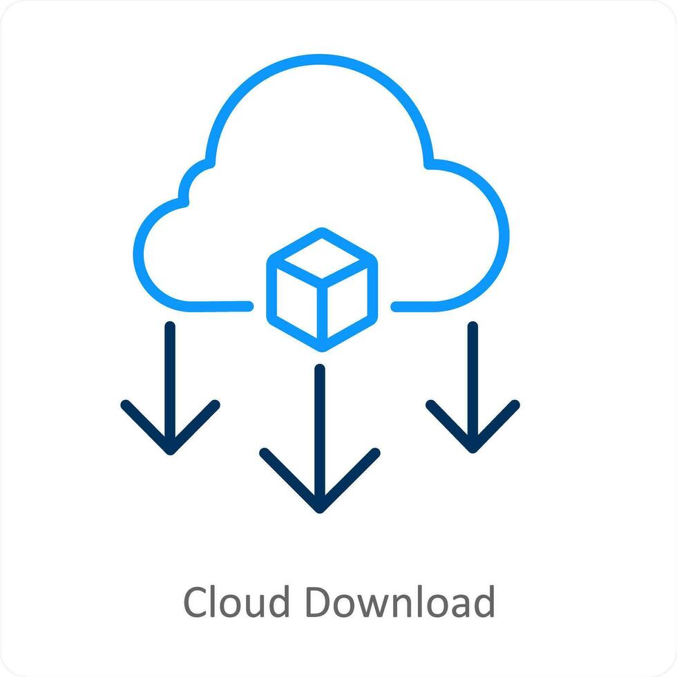 Wolke herunterladen und Verbindung Symbol Konzept vektor