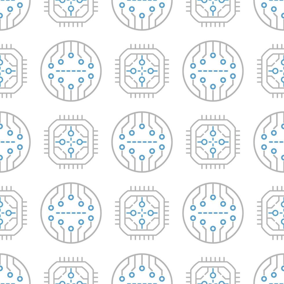 en sömlös mönster med blå och vit cirklar vektor